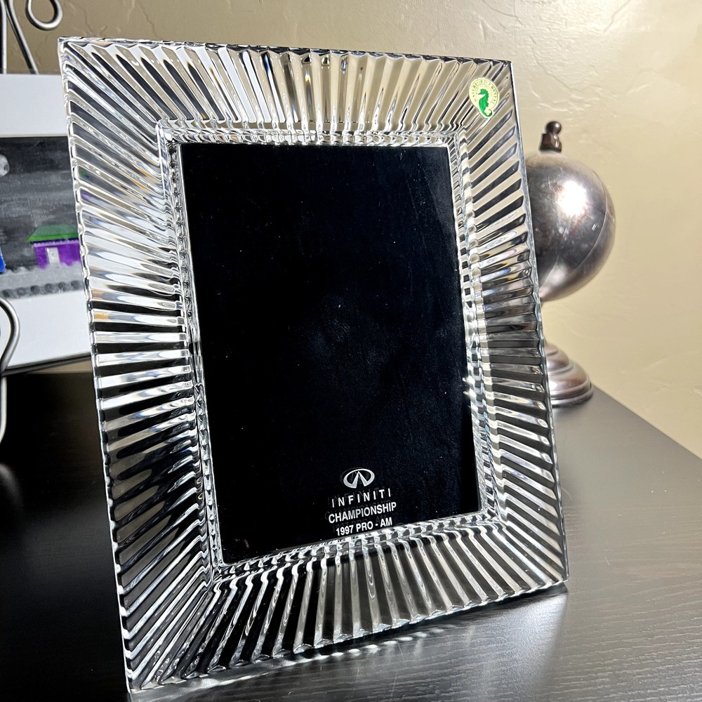 Waterford Crystal 5x7 Picture Frame • Infiniti 1997 Pro-Am Etched Golf Gift - Picture 8 of 10